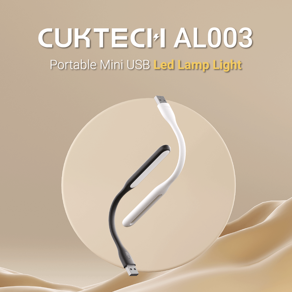 ไฟอ่านหนังสือ CUKTECH AL003 สีดำ USB LAMP แบบ WARM WHITE ปรับความสว่างได้ถึง 5 ระดับ